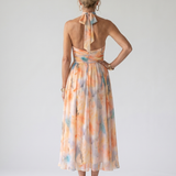 Elin | Zacht Halter-Midi-Jurk