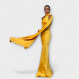 Chique Off-Shoulder Halter Maxikleed