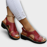 Christina – Orthopedische leren sandalen met comfortabele hak