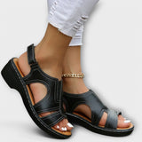 Christina – Orthopedische leren sandalen met comfortabele hak