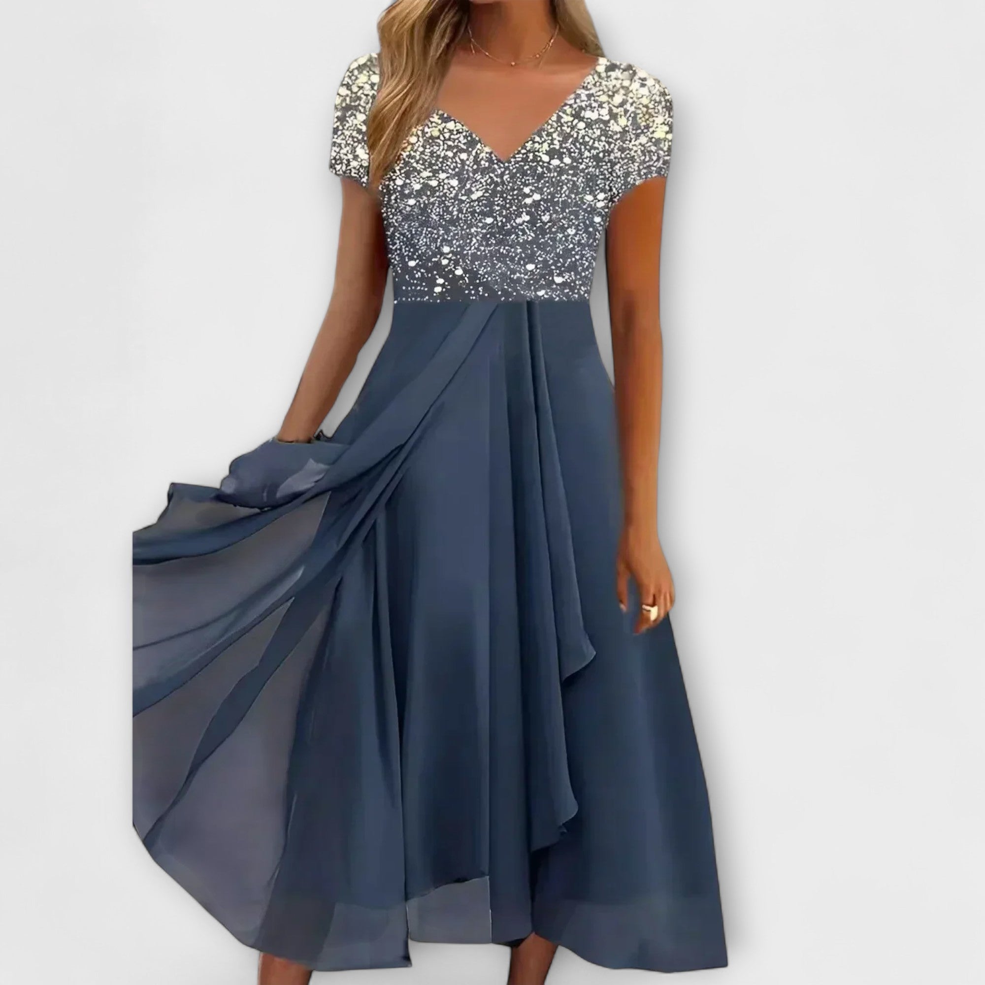Lara - Dames Chiffon Partykleed