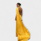 Chique Off-Shoulder Halter Maxikleed