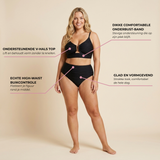 Marijke | Bikini met U-sluiting en hoge taille