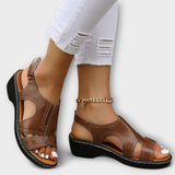 Christina – Orthopedische leren sandalen met comfortabele hak
