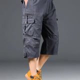 Katoenen Lange Cargo Shorts