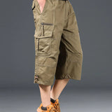 Katoenen Lange Cargo Shorts