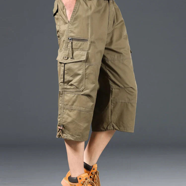 Katoenen Lange Cargo Shorts