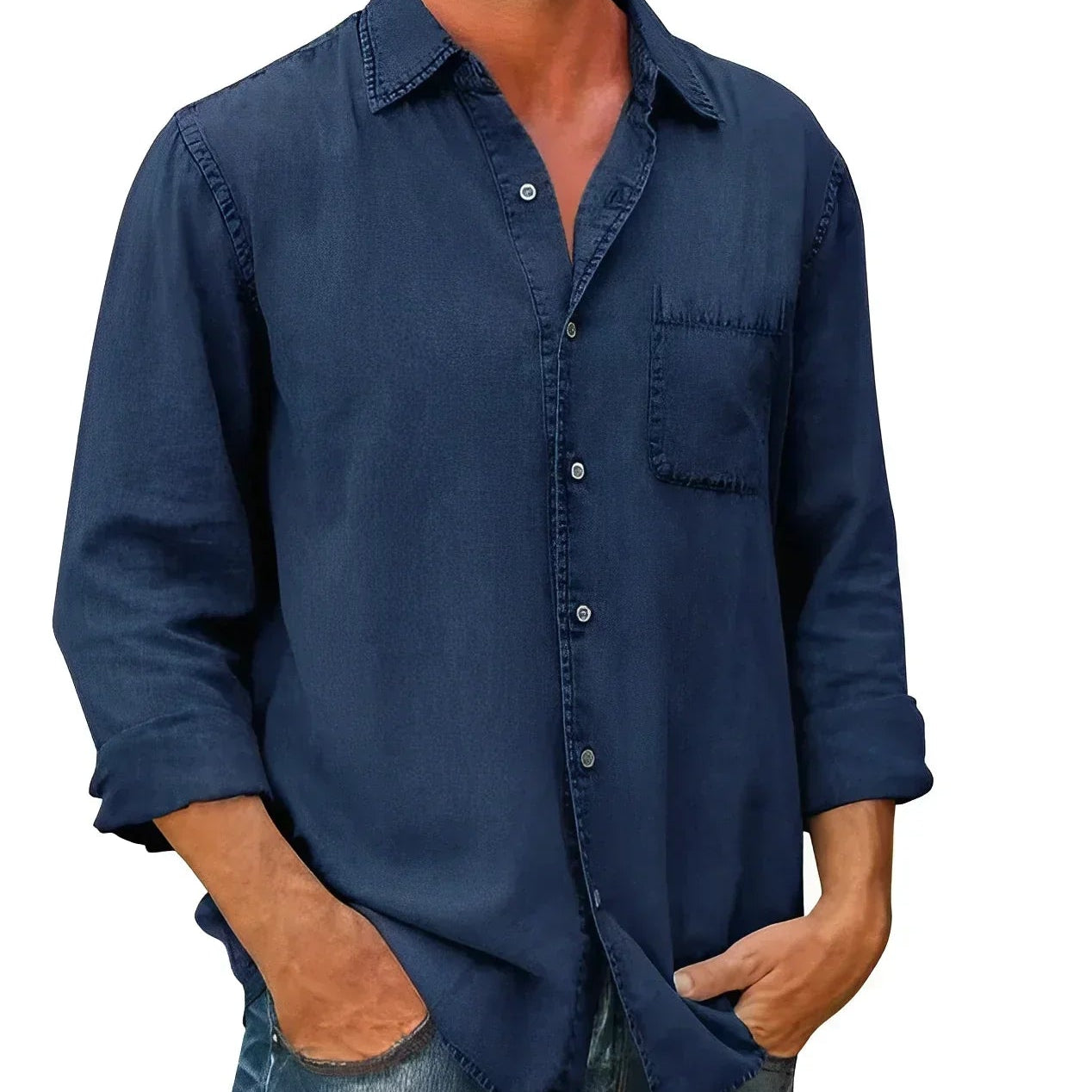 Overhemd - Ademend Casual Mengsel