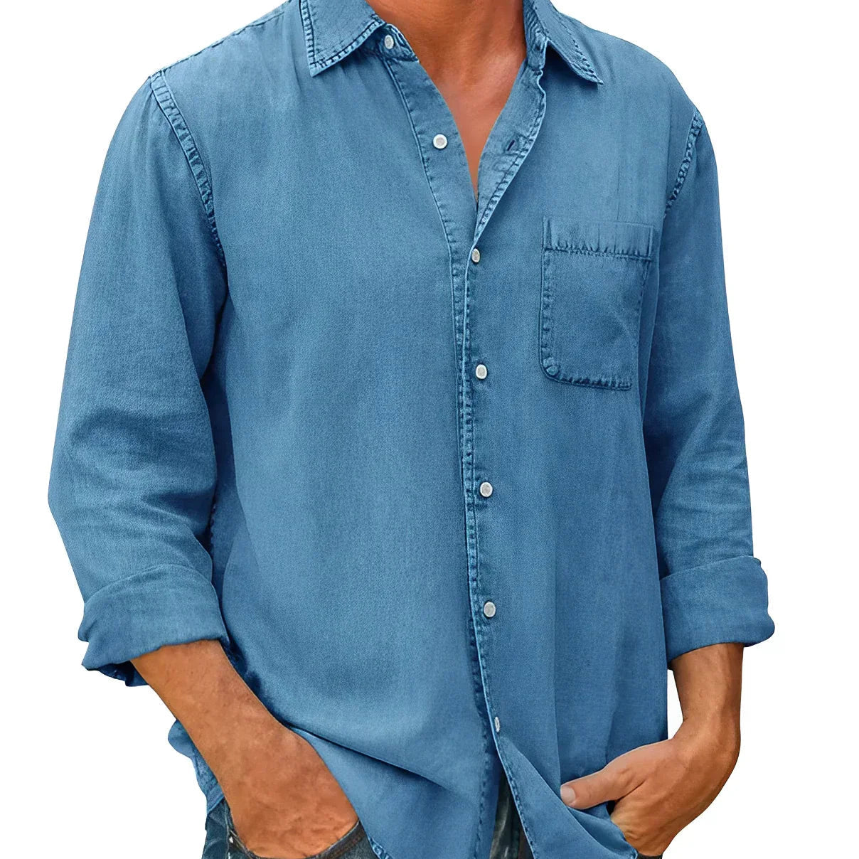 Overhemd - Ademend Casual Mengsel
