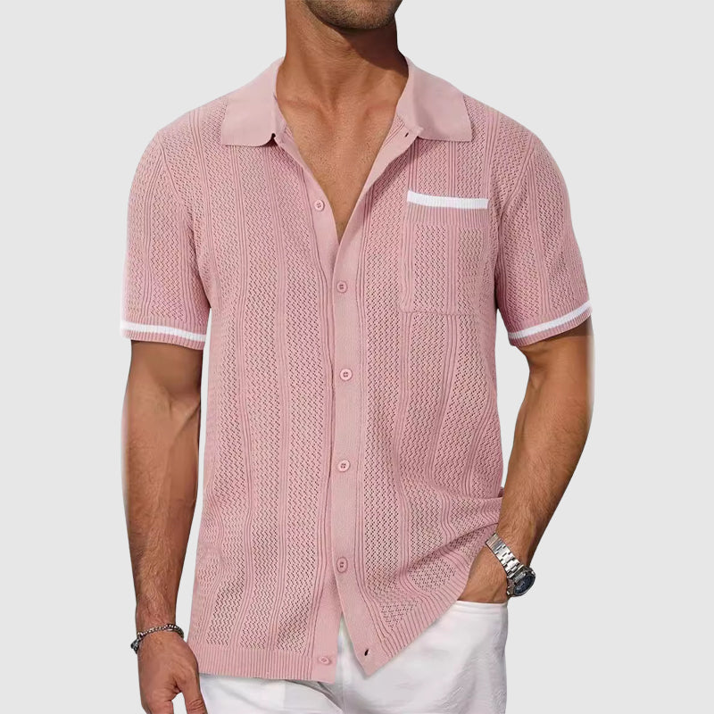 Chemise - Contrastkleurige Campkraag
