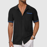 Chemise - Contrastkleurige Campkraag