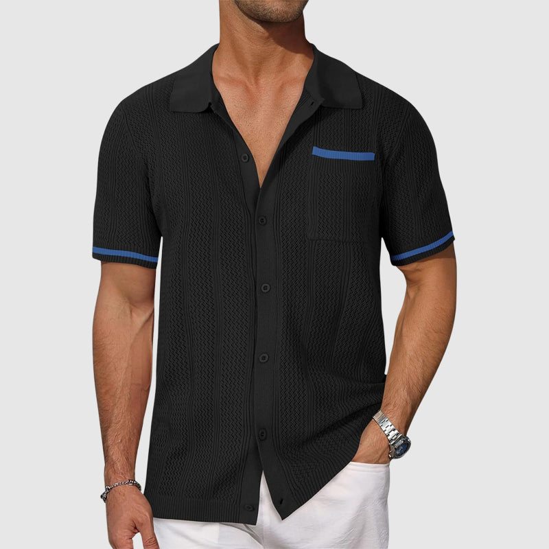 Chemise - Contrastkleurige Campkraag