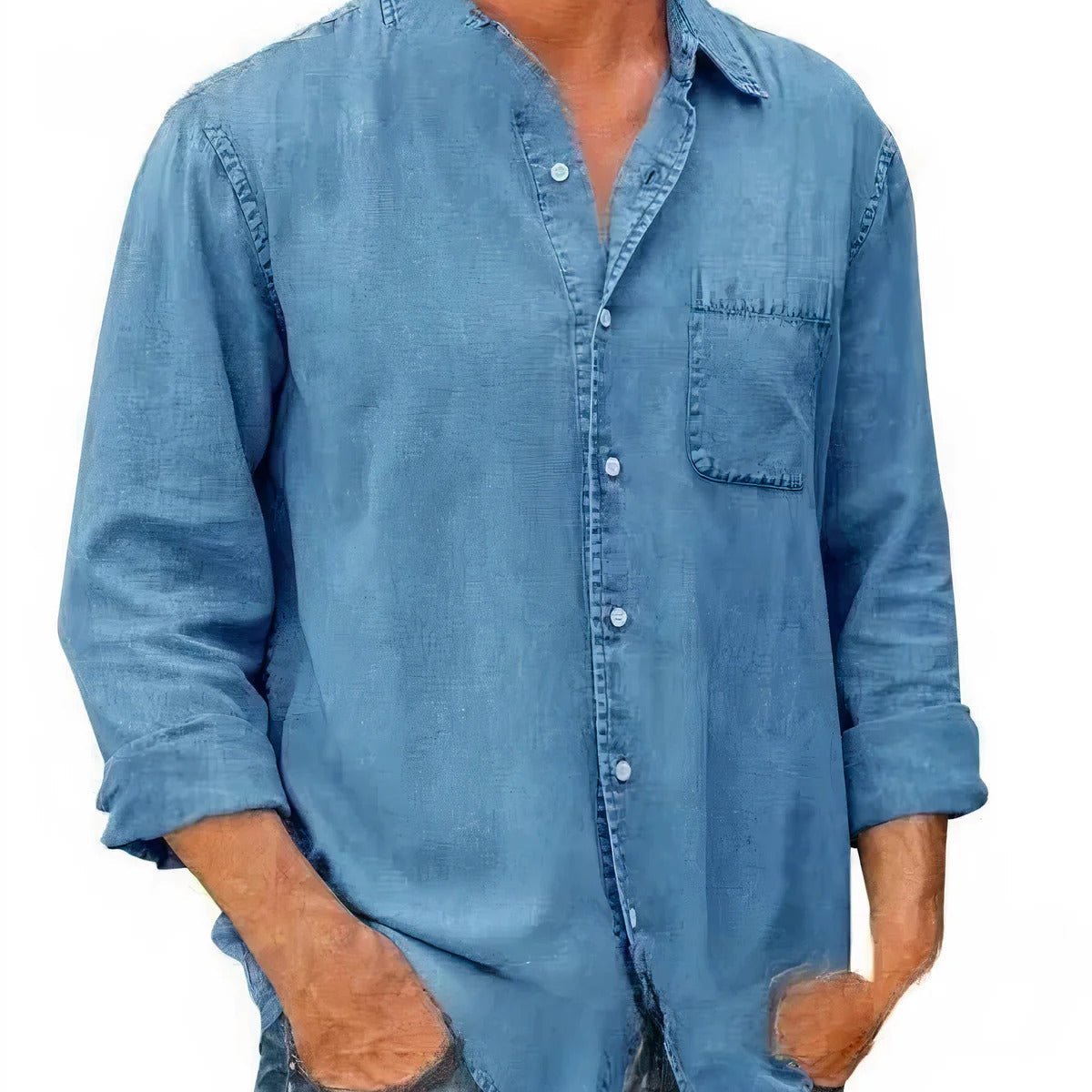 Overhemd - Denim Mix Lange Mouwen