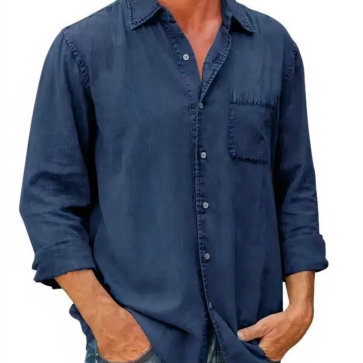 Overhemd - Denim Mix Lange Mouwen