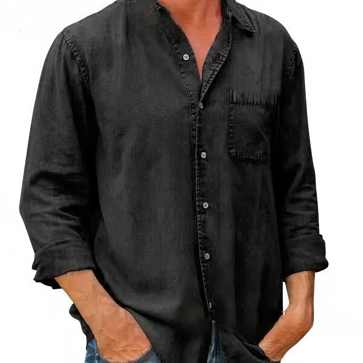 Overhemd - Denim Mix Lange Mouwen