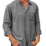Overhemd - Denim Mix Lange Mouwen