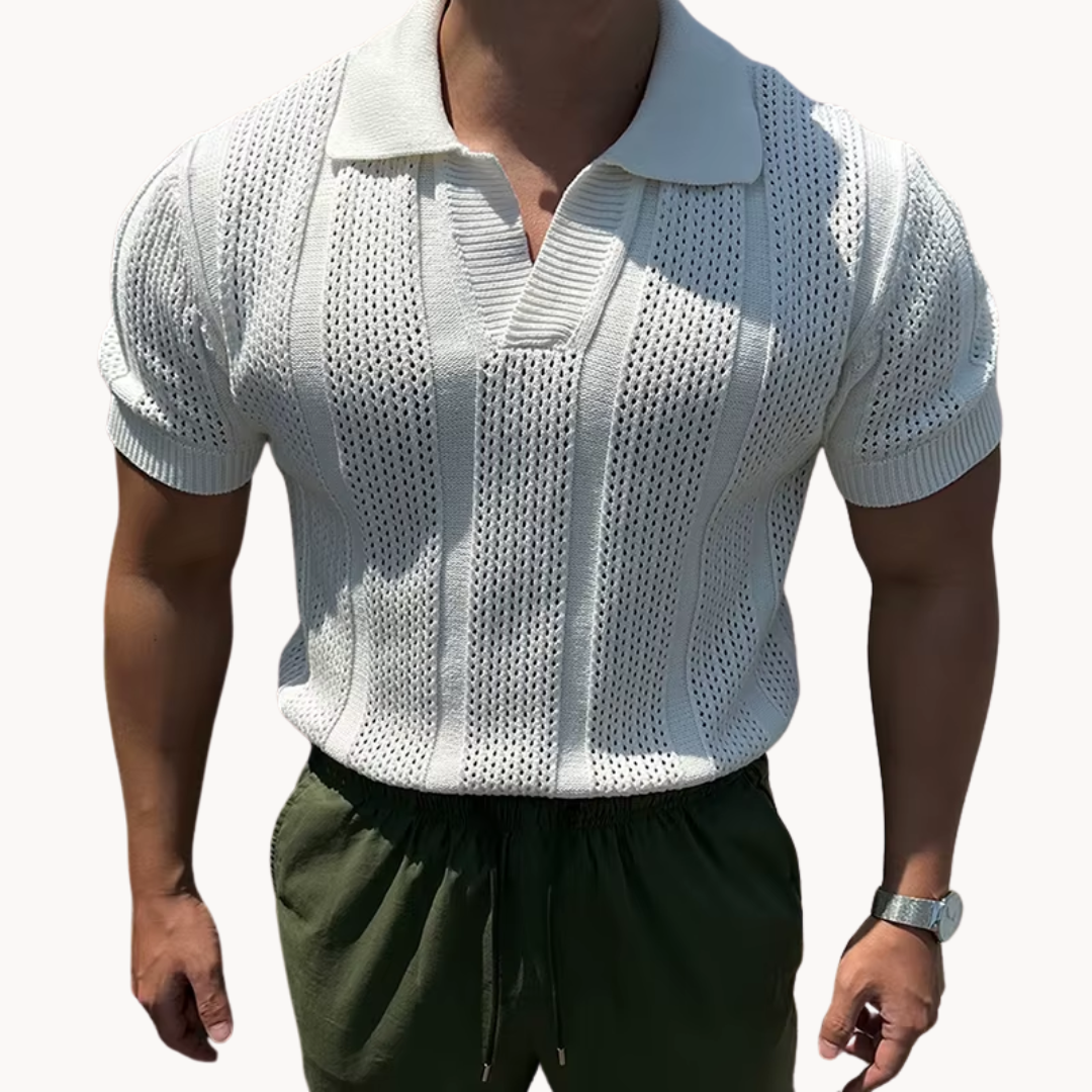 Shirt - Mesh met Open Kraag