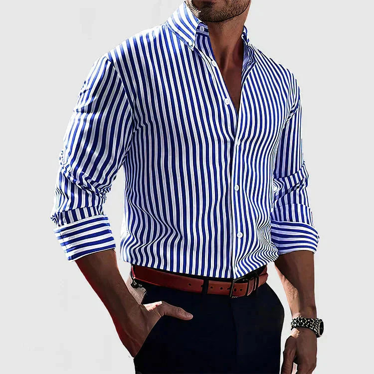Chemise Overshirt Soft Blend - Strepen