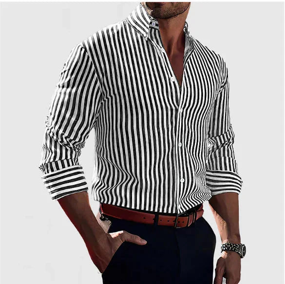Chemise Overshirt Soft Blend - Strepen