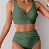 Jasmijn | Hoge Taille Bikini met Twist-Detail