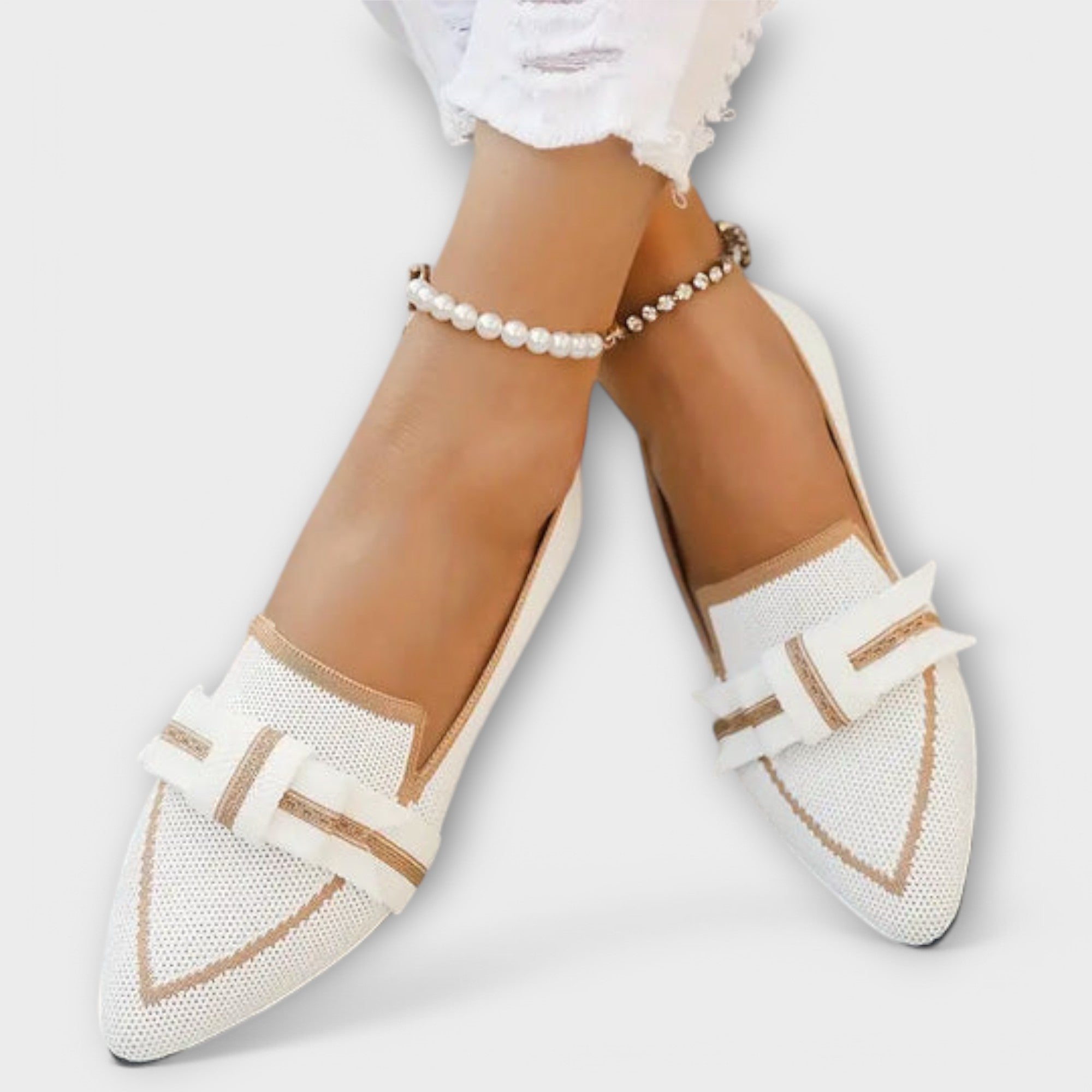 Platte Dameschoenen met Geknoopt Ontwerp
