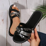 Leopard Kruisriem Sandalen