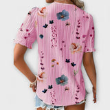 Emily - Modieuze Blouse met Puntige Uitsnede