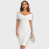 Elegante jurk met V-hals