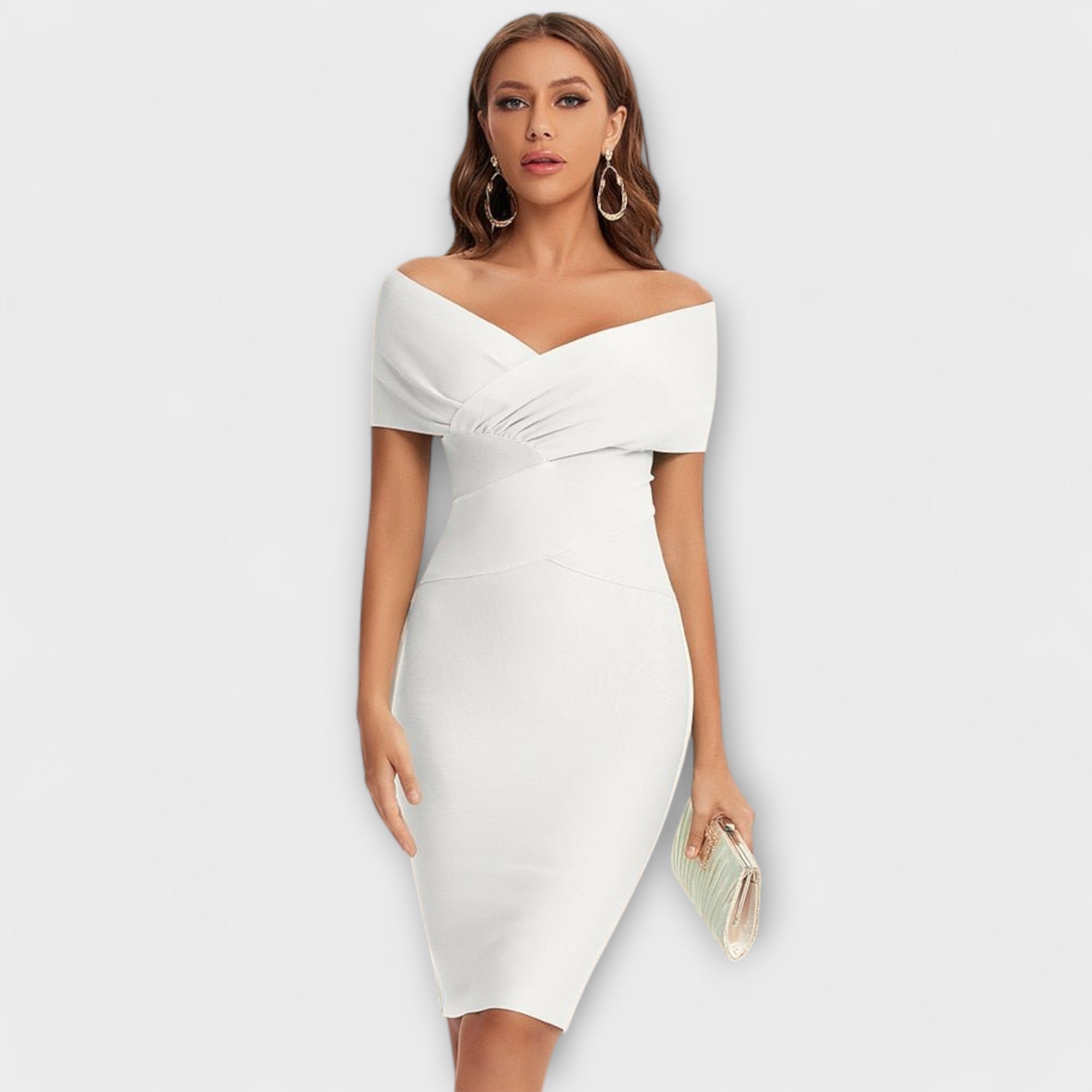 Elegante jurk met V-hals