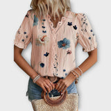 Emily - Modieuze Blouse met Puntige Uitsnede