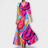 Alma - Elegante Mouw Ontwerp Damesjurk