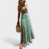 Ella - Eleanor Tie-Dye Cutout Schlitz Stretchjurk
