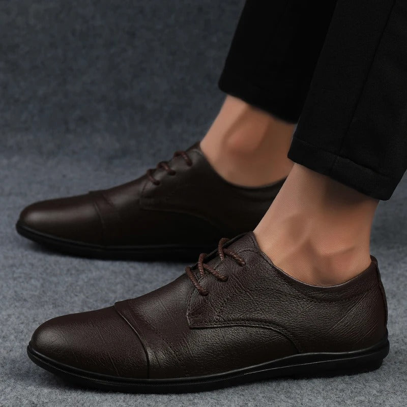 Elegante Leren Kostuumschoenen