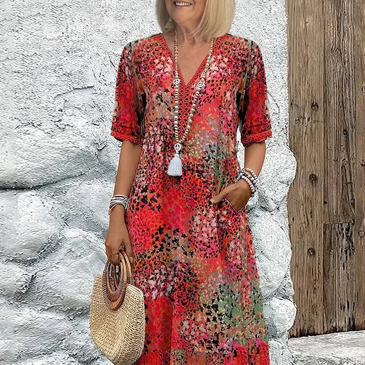 Lia - Dames Midi Jurk
