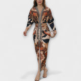 Cleo – Dolman-Midikleed met Braziliaanse print