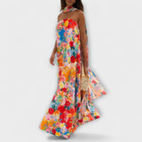 Harlow - Off-Shoulder Bloemen Maxi-Jurk