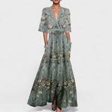 Rute - Elegante maxijurk met bloemenpatroon