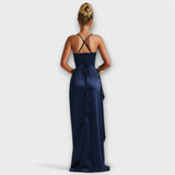Krissi - Marineblauw Maxikleed