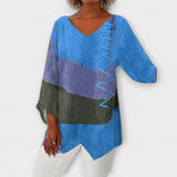 Vreni | Vloeiende Tuniek met Colorblock-patroon