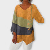 Vreni | Vloeiende Tuniek met Colorblock-patroon