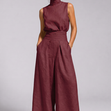 Salma™ | Elegante Tweedelige Zomerset met Wijde Broek