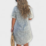 Vera - Casual Denim Hemdress