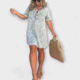 Vera - Casual Denim Hemdress