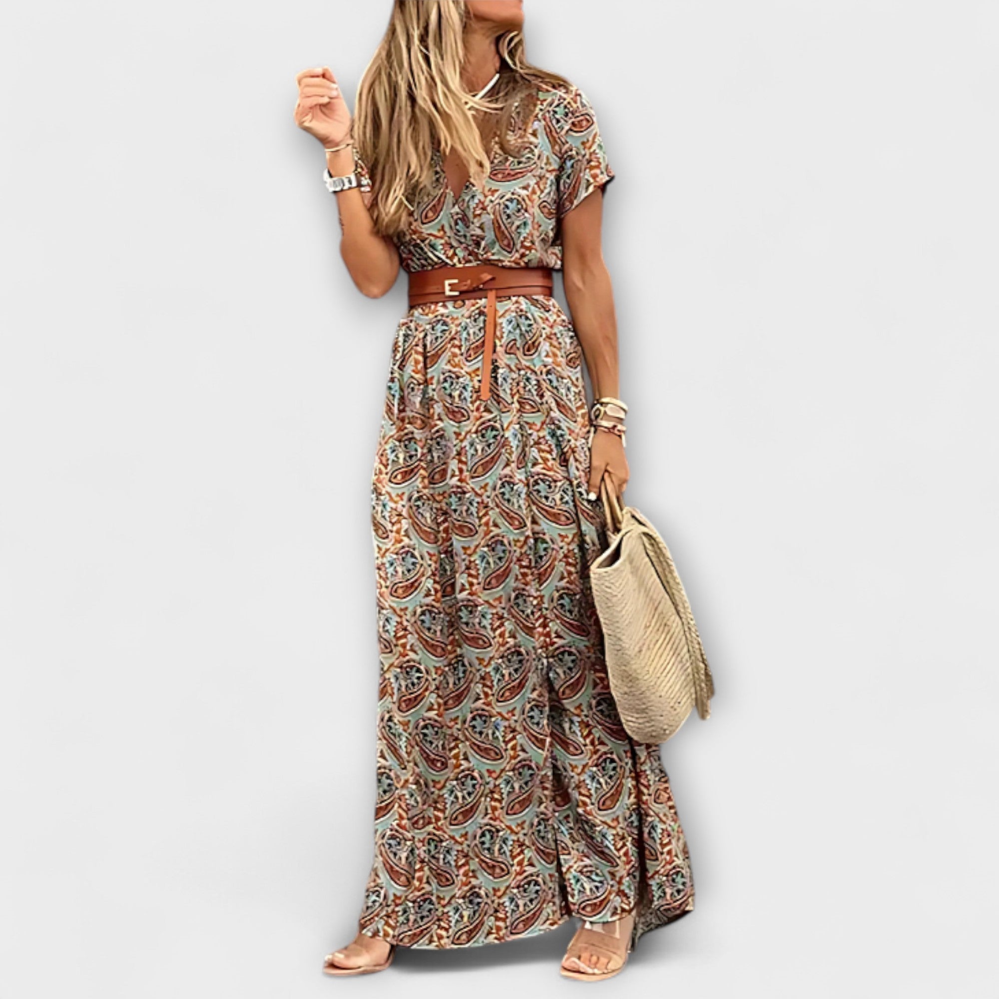 Sybella - Lichtgewicht Boho-Maxikleed