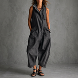 Martina™ | Ruimvallende Mouwloze Jumpsuit met Grote Zakken