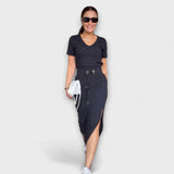 Danielle - Elegante V-hals Top met Rok
