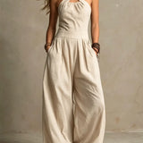 Bianca | Jumpsuit met een Elegante Kruisdecollété