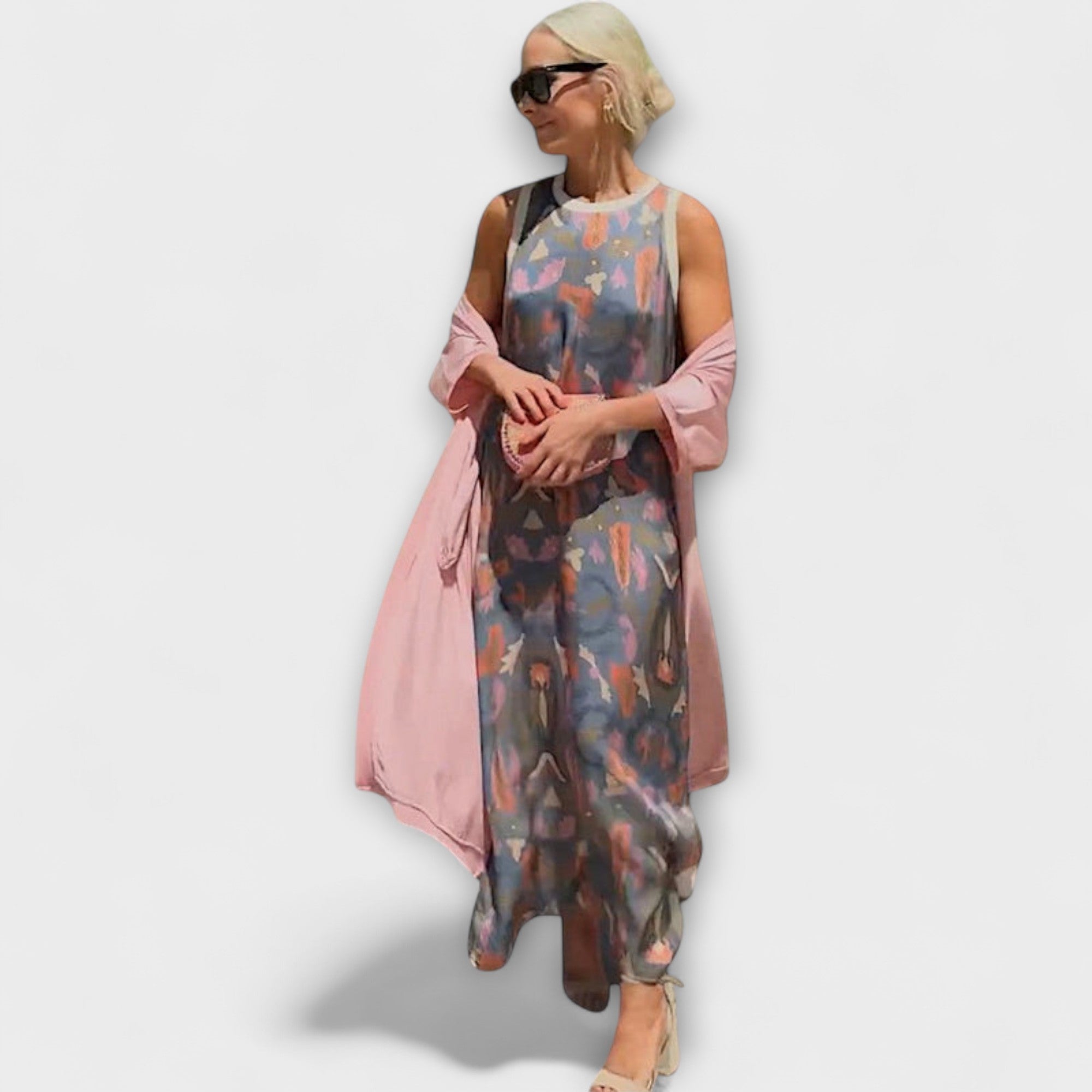 Elveria – Maxikleed met bijpassende Cardigan