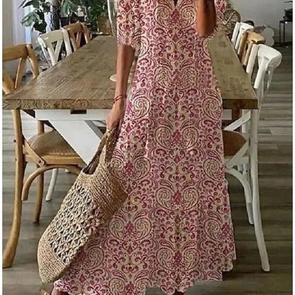 Luna | Midi jurk in ongedwongen boho-stijl