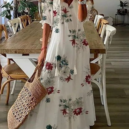 Luna | Midi jurk in ongedwongen boho-stijl